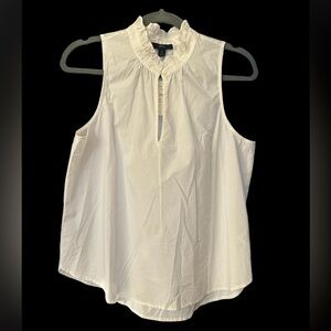 J. Crew Sleeveless Ruffled Neck Top Size: S